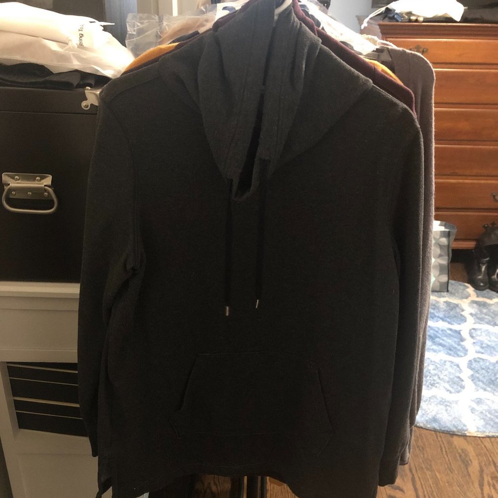 GAP Set of 2 - Dark gray & Deep Maroon cowl neck sweatshirts LARGE